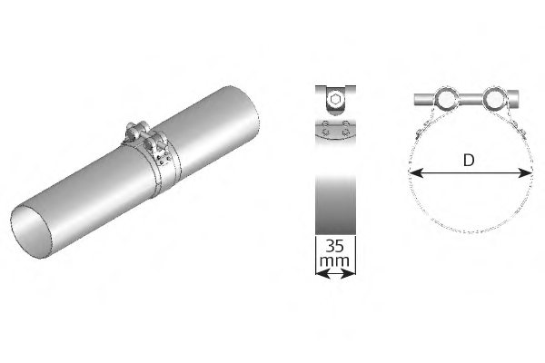 DINEX 99804 Clamp, exhaust system